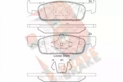 R BRAKE rb2115 -  Комплект тормозных колодок, дисковый тормоз